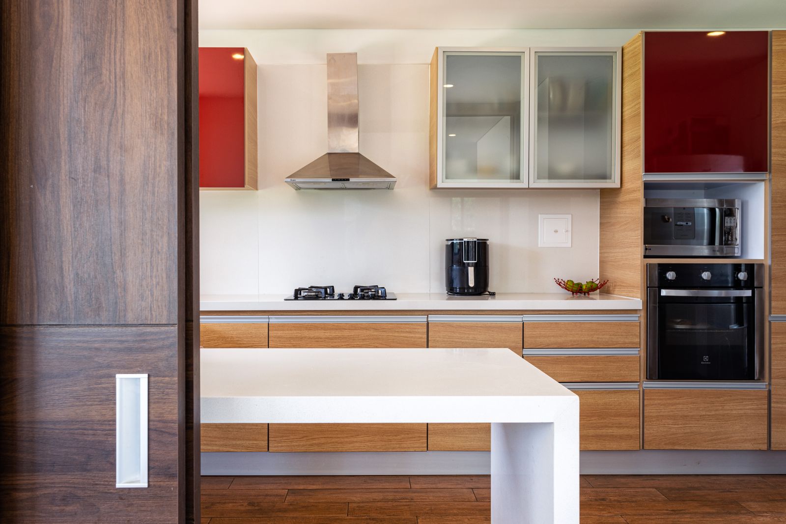 Lighting a kitchen that faces a view